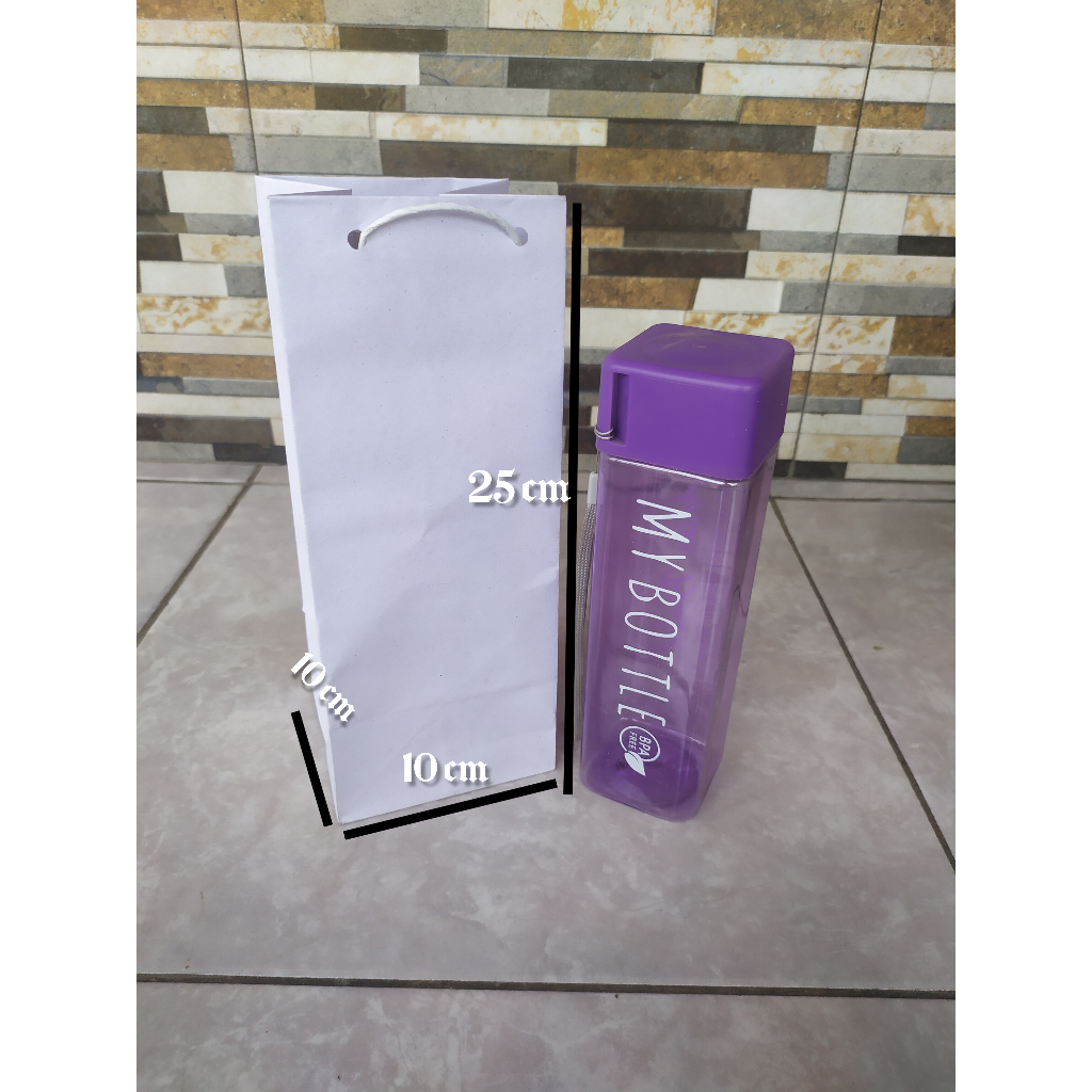 Paperbag Polos Putih Botol & Tumbler