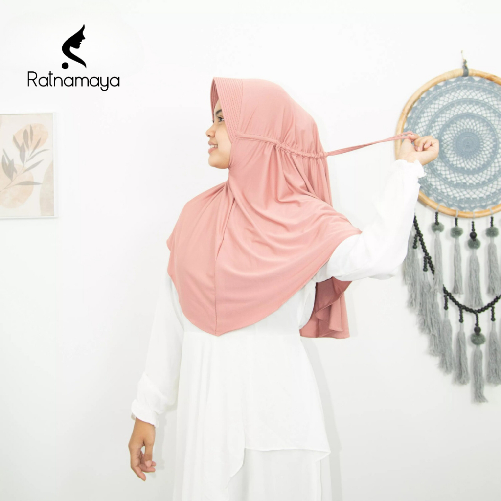 Hijab serut sekolah jersey premium jilbab instan jokowi hijab rumah tali kerudung instan serut jerse