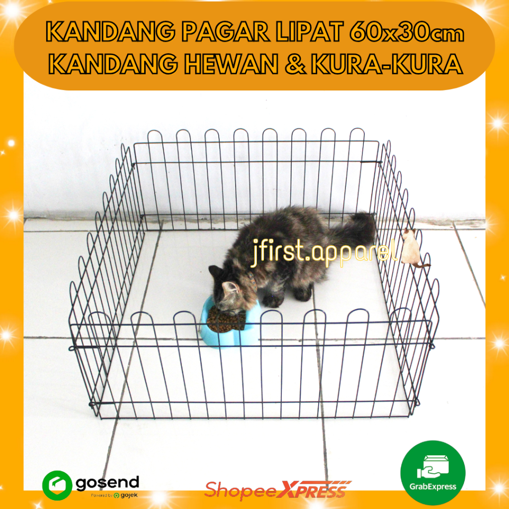KANDANG PAGAR LIPAT 60x30cm 4 LEMBAR | KANDANG HEWAN MARMUT KURA TORTOISE SULCATA