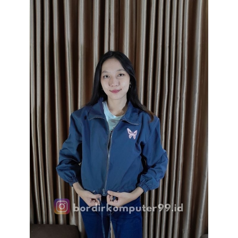 JAKET CROP WANITA / JAKET CROP / JAKET WANITA / JAKET BORDIR / JAKET BORDIR WANITA / JAKET BORDIR CR