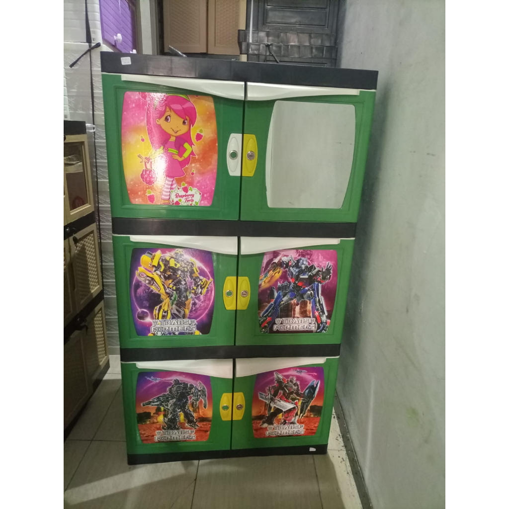 Bigstar Lemari Plastik 3 Susun Jumbo Gambar Karakter Anak