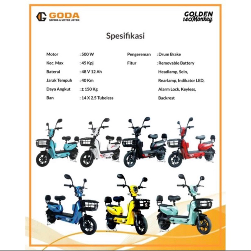 sepeda listrik goda 140