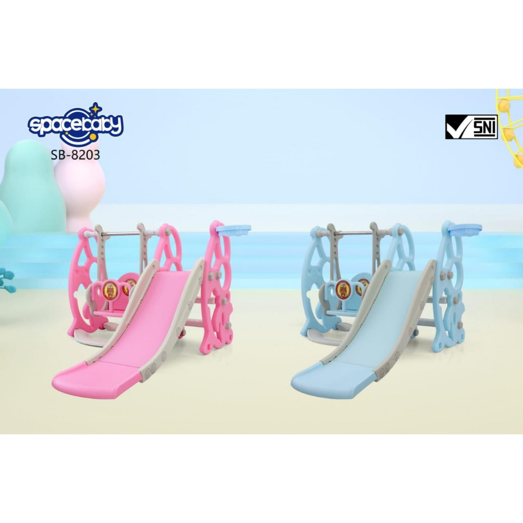 Mainan Anak Perosotan 3 in 1 spacebaby SB 8203