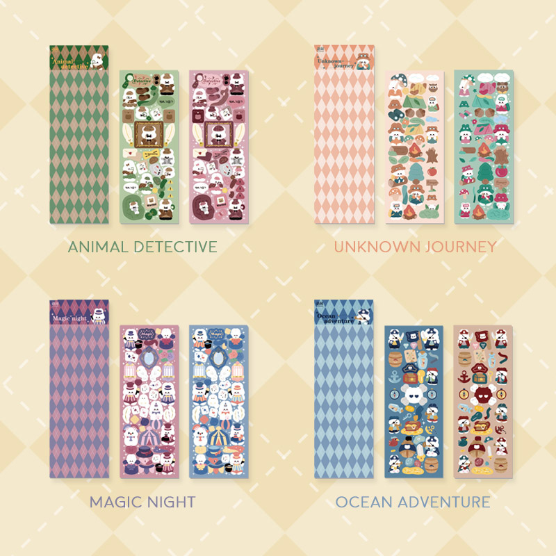 

STIKER DECO/STIKER WHIMSICAL/STIKER RABBIT/STIKER LUCU/STIKER MURAH.STIKER IMUT