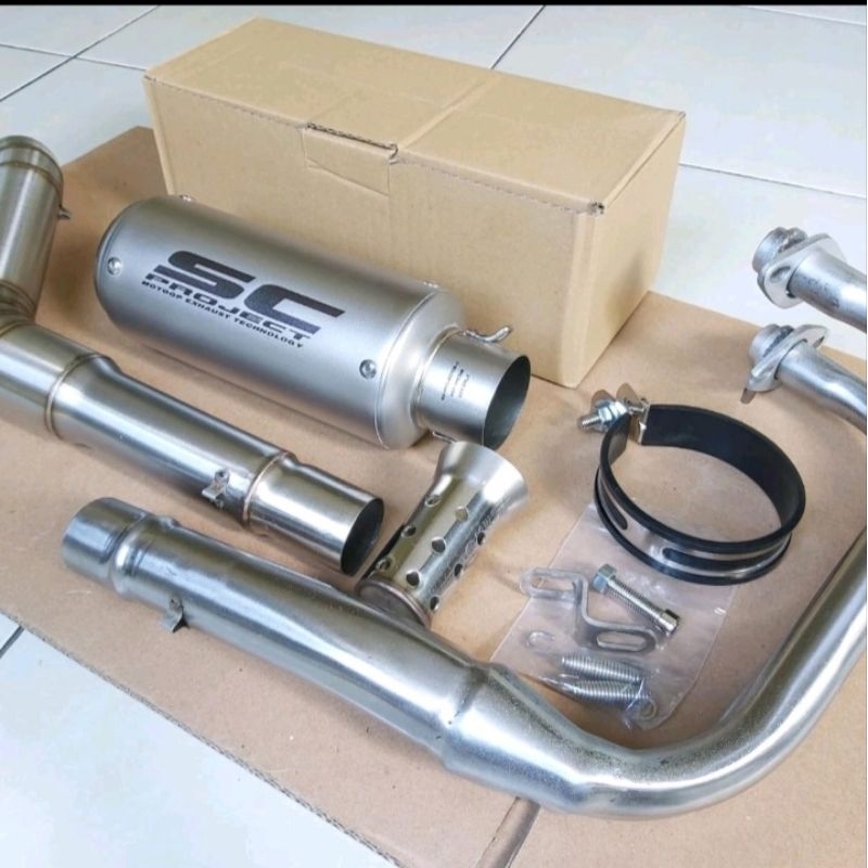 Knalpot IMPORT Taiwan Sc Project Titan Full System For Semua Motor 2 Cilinder PNP Tinggal Pasang
