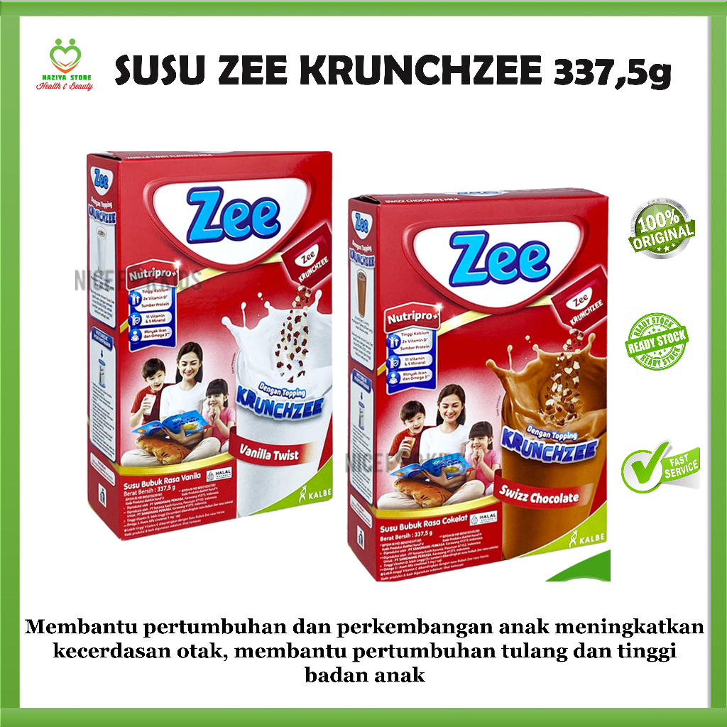 

SUSU ZEE Reguler Krunchzee Susu Bubuk Minuman anak 337.5gr Susu Pertumbuhan Anak