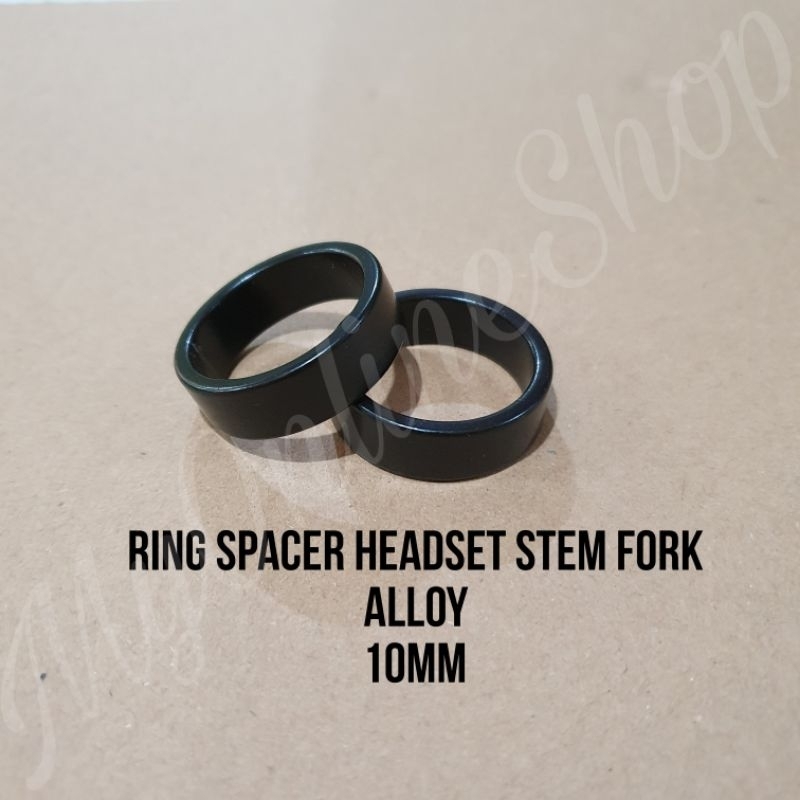 Ring Spacer Fork Headset Stem Fork Alloy 10mm Black Sepeda Oversize Sepeda MTB Gunung