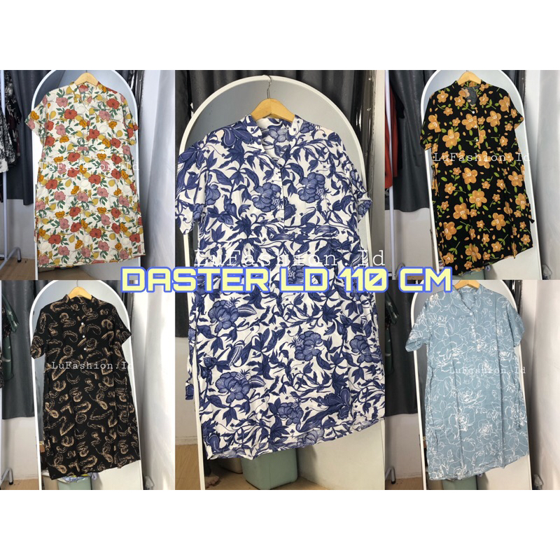 Daster Wanita Rayon Viscose Adem | Daster Kerah Shanghai Lengan Pendek XL