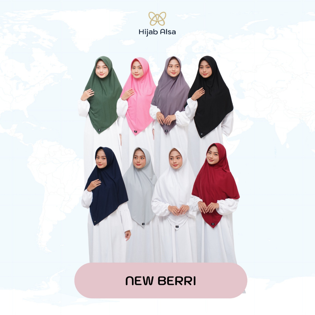 Bergo Kaos New Berri by Hijab Alsa Khimar Kaos Syar'i