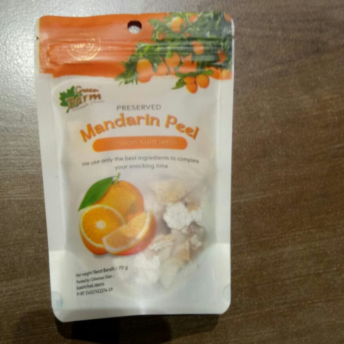 

Manisan Buah Jeruk Kering Green Farm Mandarin Peel Dry Dried Fruits