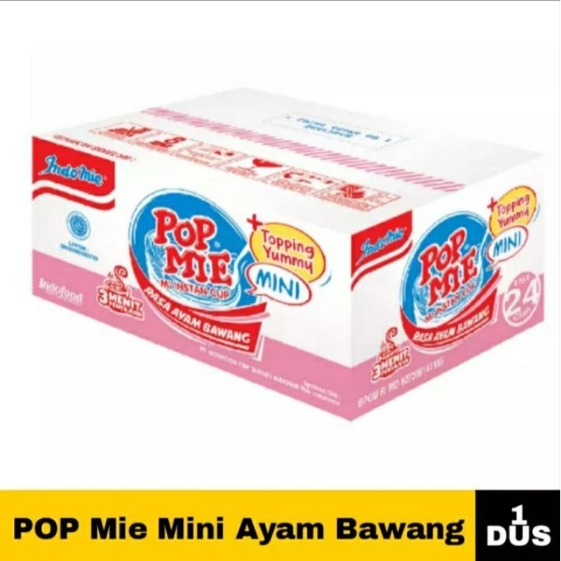 

POP MIE MI INSTAN MINI AYAM BAWANG CUP 40GRAM ISI 24PCS