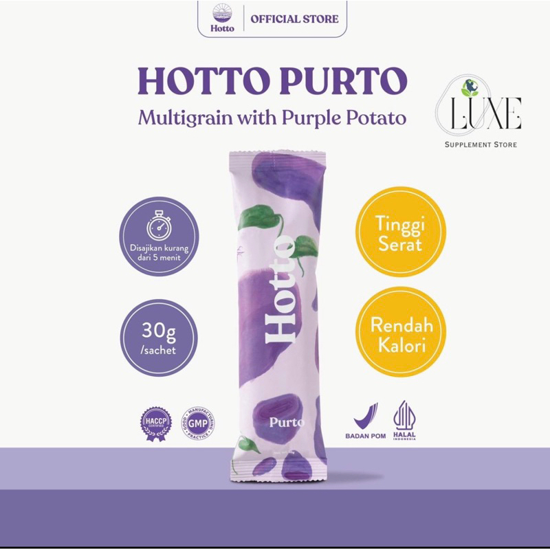 

HOTTO PURTO Ecer Sachet Superfood Purple Potato Oat BPOM HALAL