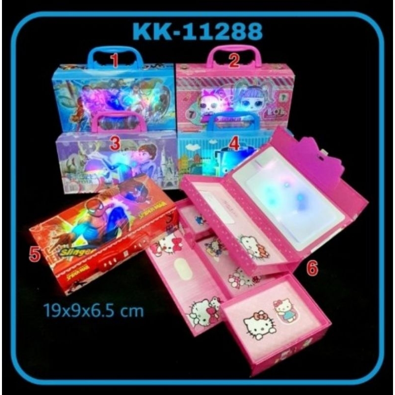 

SJS kotak pensil karton 3 susun lampu kedip/tempat pensil-11288