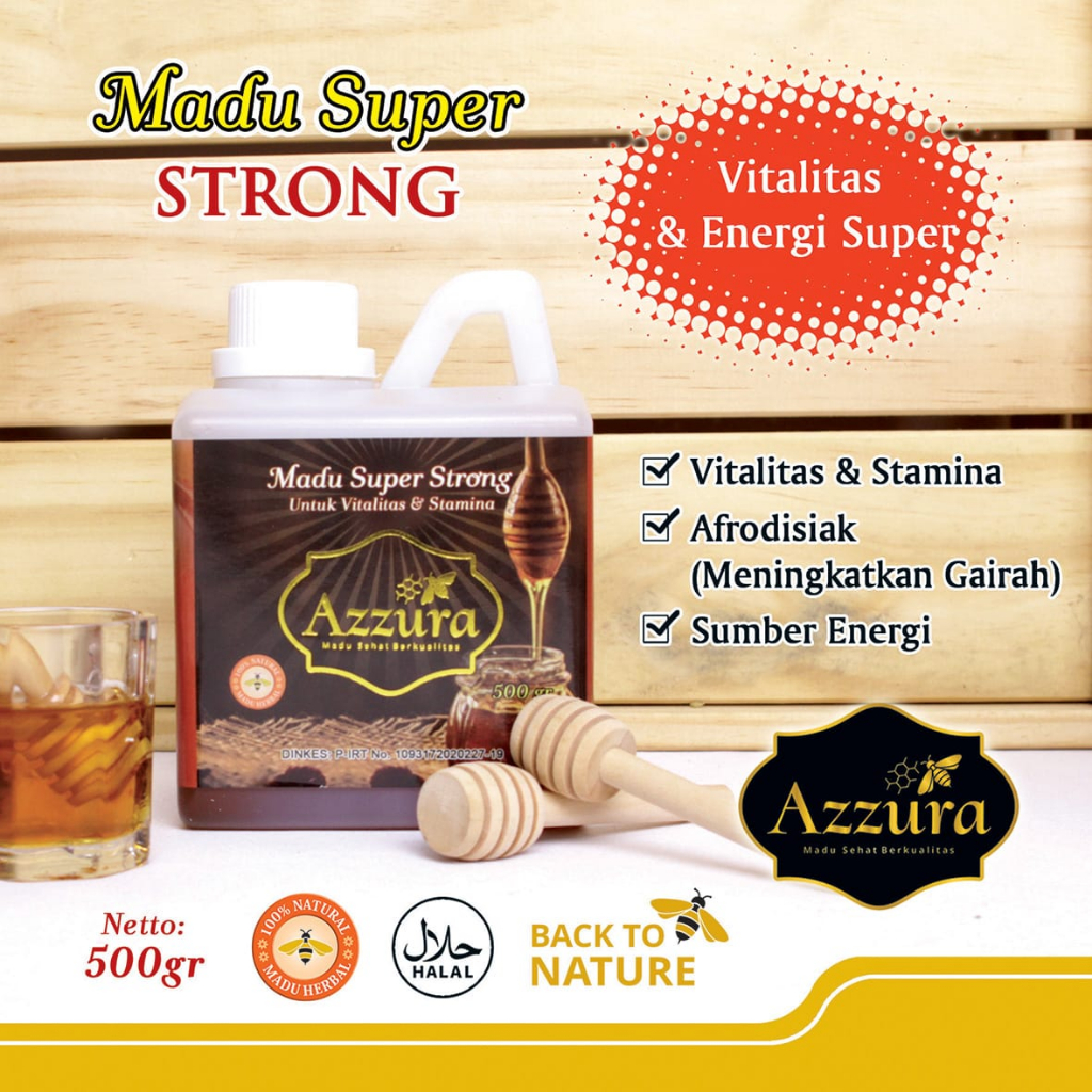 

Madu Stamina Vitalitas Pria Madu Super Strong Madu Kesehatan Original 100% Madu Azzura 500 Gram