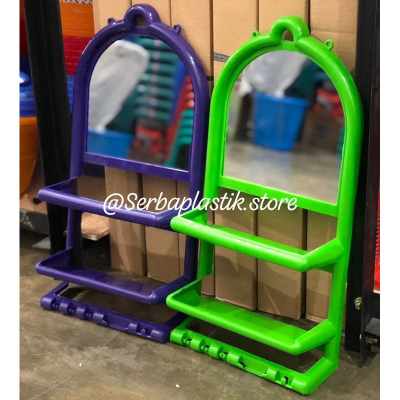 Rak gantung kamar mandi / rak sabun plastik / bath holder cermin kecil / tempat sabun kamar mandi / 