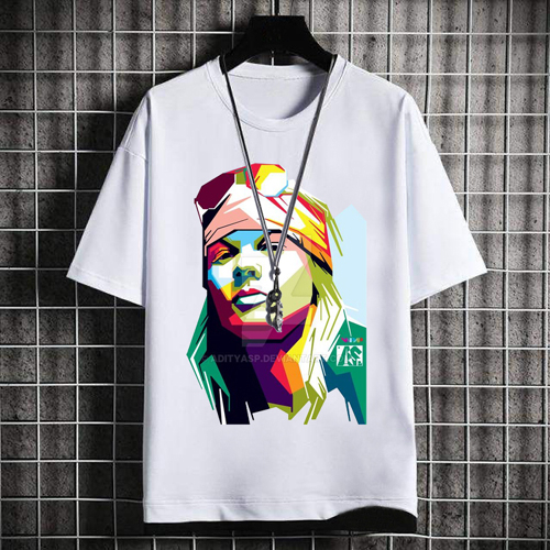 Kaos Axl Rose Tshirt GNR Unisex Casual White Bahan Katun New 100% Cotton Tees