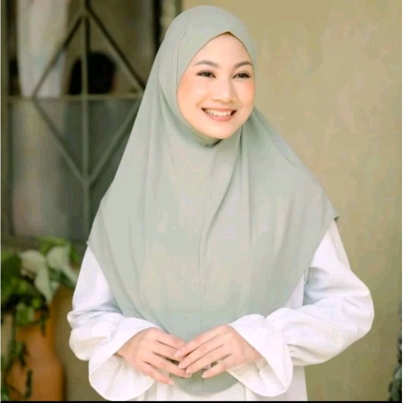 PROMO PAKET USAHA 5pcs HIJAB BERGO MALAYSIA NON PET HIJAB INSTAN JERSEY PREMIUM label akrilik by qin