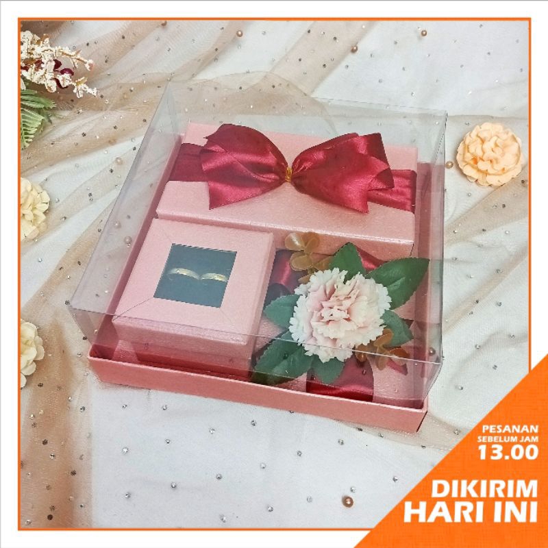 

Tempat Uang Cincin Box Fancy Tutup Mika untuk Seserahan/ Lamaran TUCM