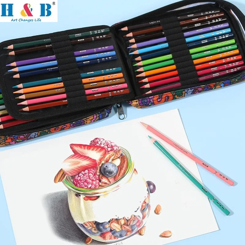 

HJK H & B Pensil Warna 72 & 120 Dengan Tas / H & B Oily Pencils Zipper Bag