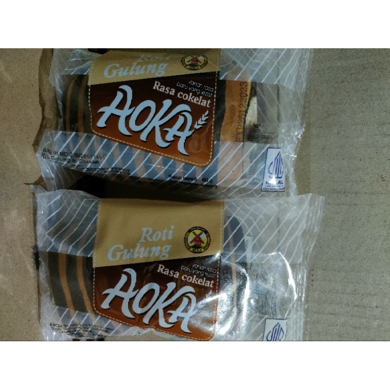 

roti gulung Aoka roti rasa coklat