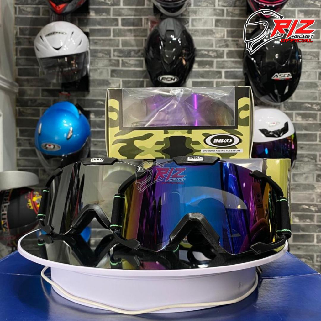 KACAMATA GOGLE GLASS HELM TRAIL MOTORCROSS Karet Motor