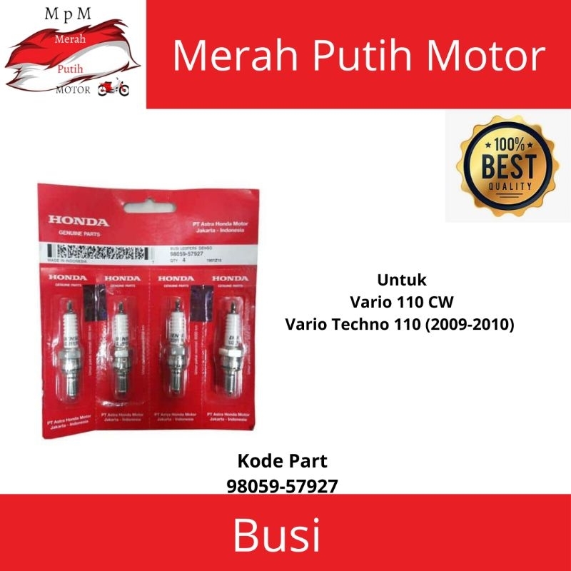 BUSI SPARK PLUG HONDA VARIO 110 KARBU VARIO TECHNO 110 KARBU 100% ORIGINAL AHM