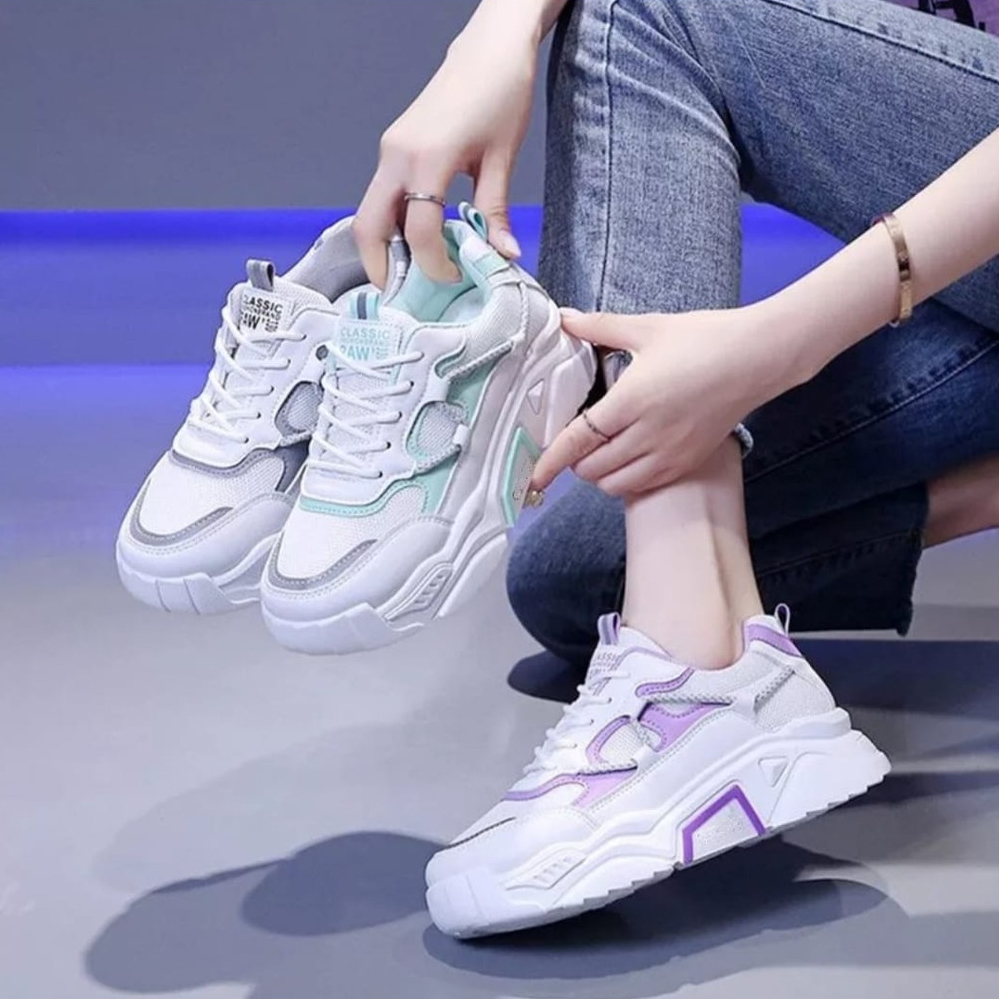 CN - SEPATU SNEAKERS WANITA KOREA FASHION UNTUK JALAN - JALAN