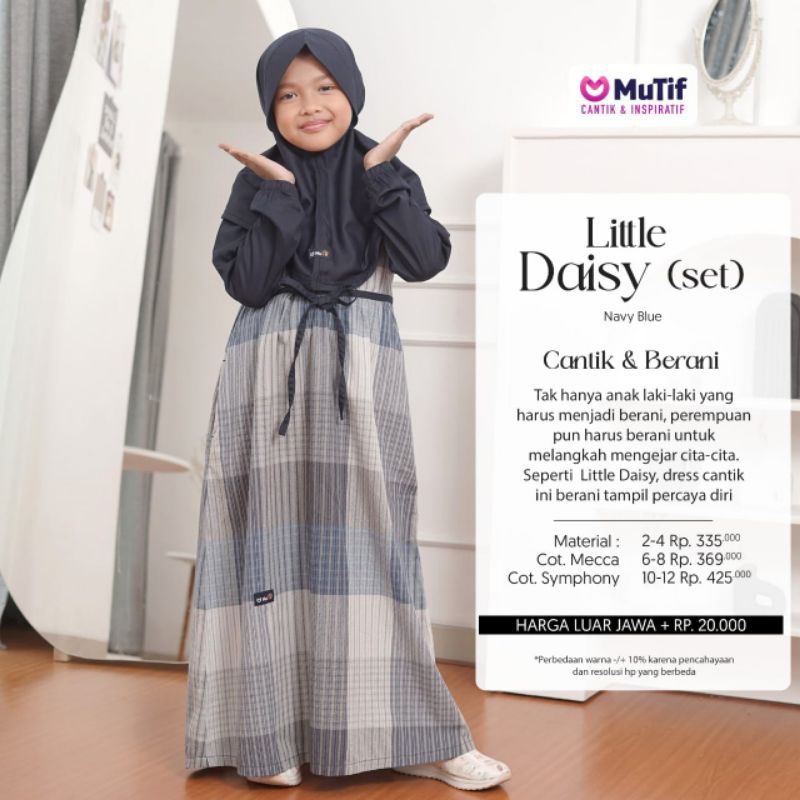 Gamis Mutif Anak ORI/ Little Daisy Mutif