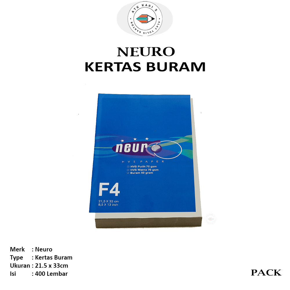 

Khusus INSTANT SAME DAY - NEURO Kertas Buram Kertas Koran F4 - Pack