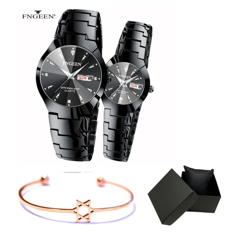 42. MAXCO WATCHES FNGEEN ORIGINAL ANTI AIR JAM TANGAN COWOK CEWEK TALI RANTAI KLASIK BONUS GELANG DA