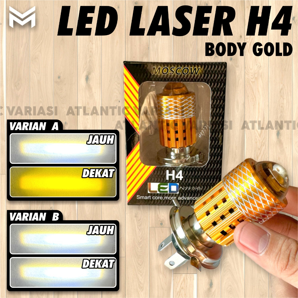 LED LASER MOBIL MOTOR LAMPU LED H4 BODY GOLD LAMP VARIASI MOTOR YAMAHA VIXION NINJA R15 MOBIL LED BO