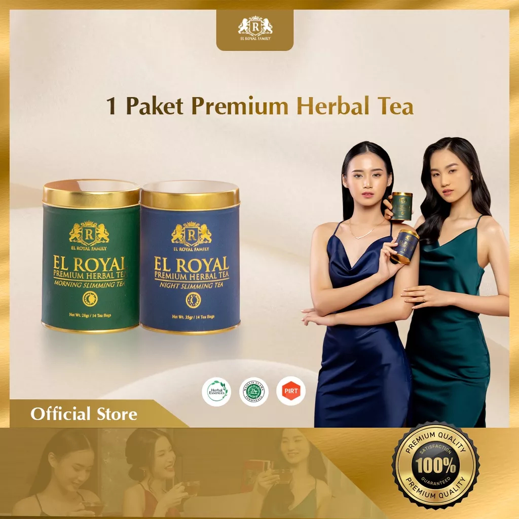 

EL ROYAL Premium Tea Herbal-Teh Pelangsing Siang Dan Malam 1 Paket Original