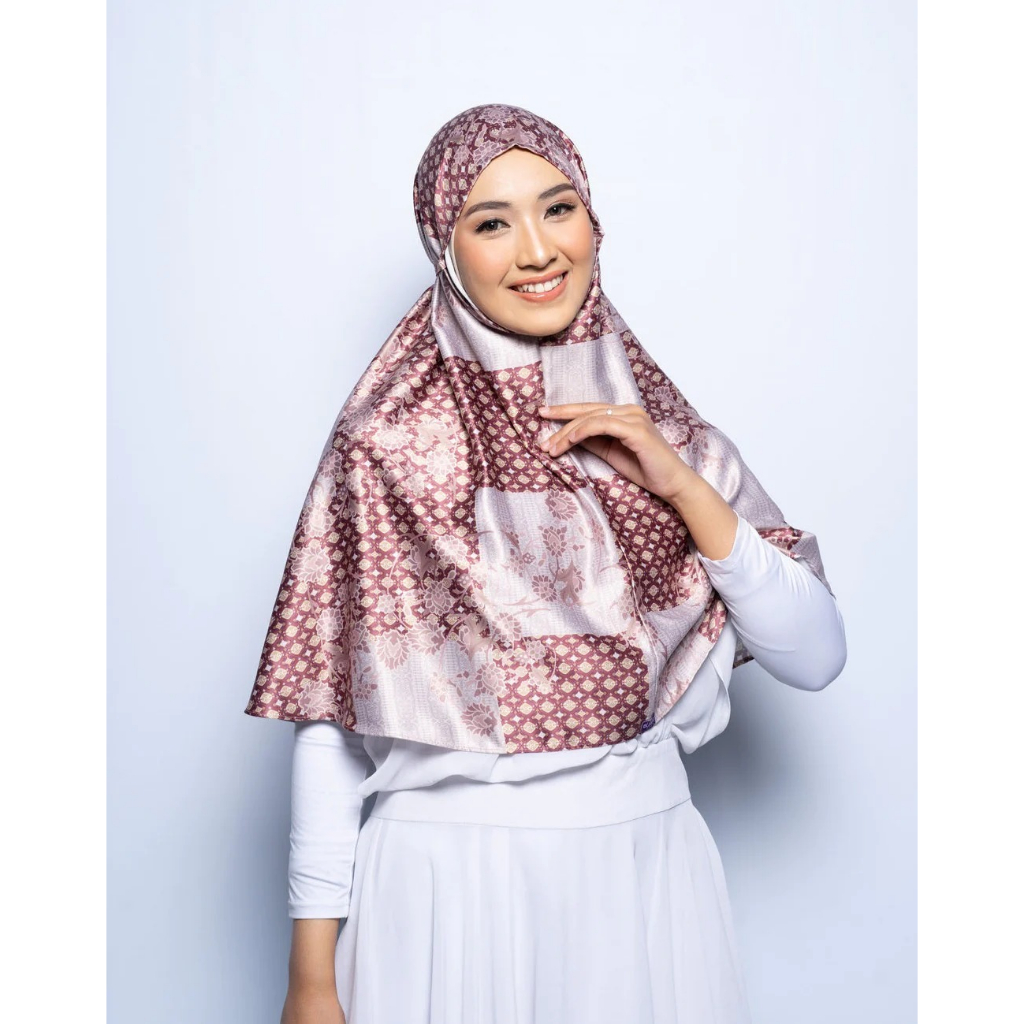 Elzatta Zaria Sabelya Motif / Bergo Non Pad Elzatta / Hijab Instan Elzatta