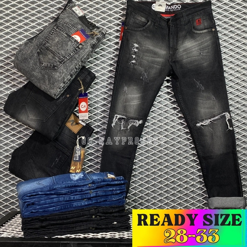 Celana Pria Keren 2023 // Celana Jeans Sobek Korean Style // Celana Jeans Panjang Sobek Pria