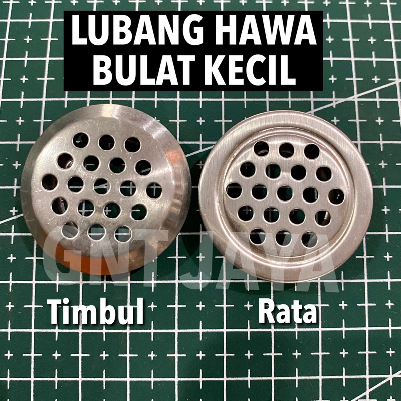 LUBANG HAWA BULAT KECIL diameter 35mm 25mm 3.5cm 2.5cm stainless rata timbul lobang udara ventilasi 