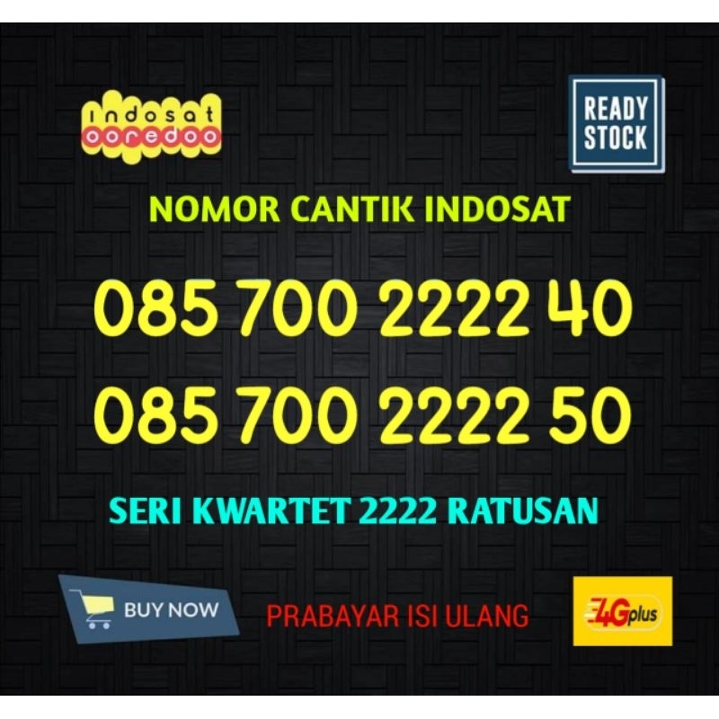 NOMOR CANTIK INDOSAT KWARTET 2222 RATUSAN