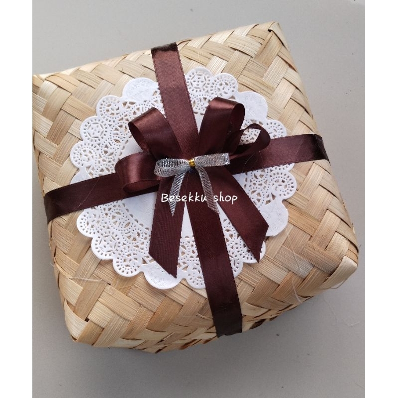 besek bambu pita 20x20 sepasang