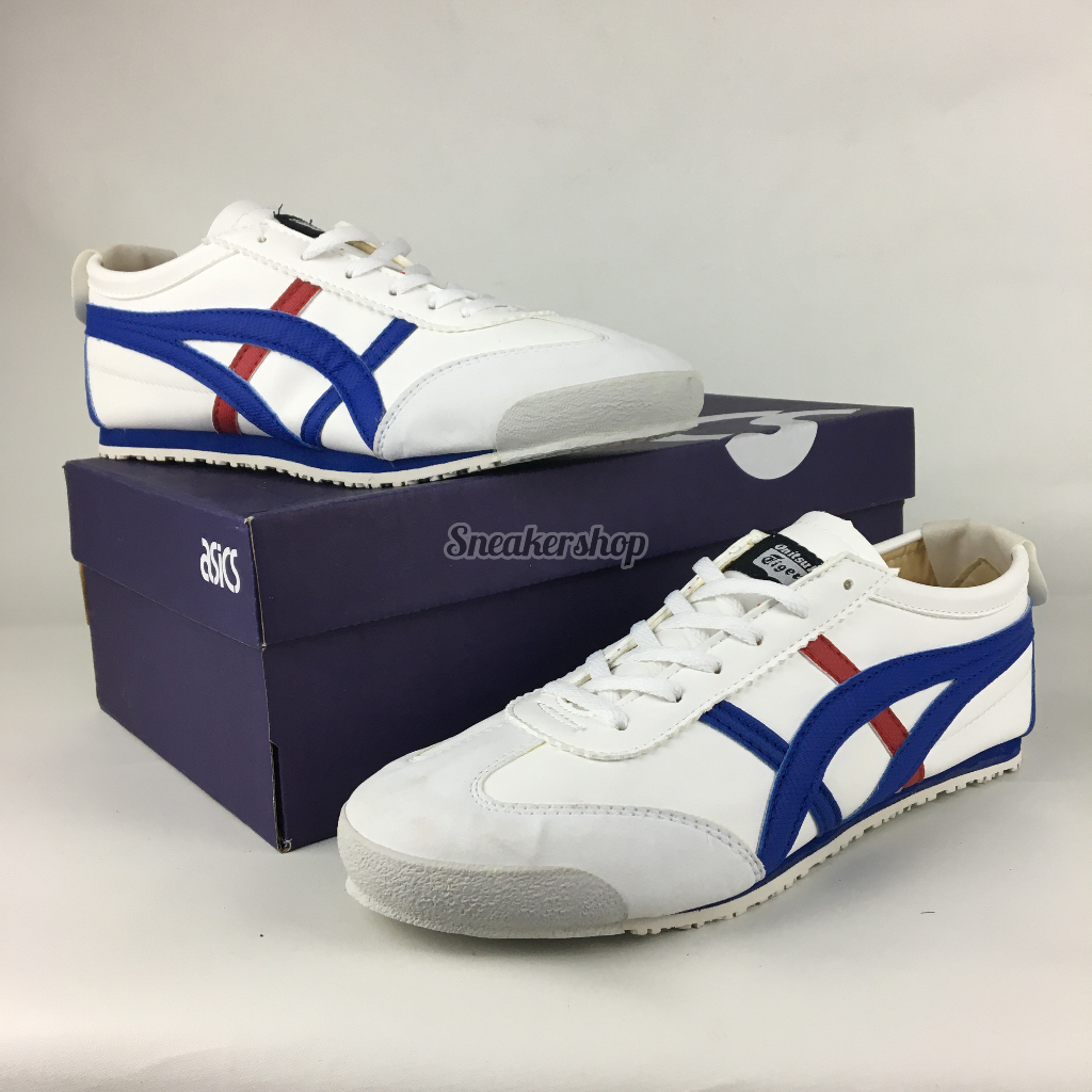 Sepatu Onisuka Tiger Mexico 66 Cream Navy Merah Sintetis - Spatu Sneakers Pria Wanita Flat Premium