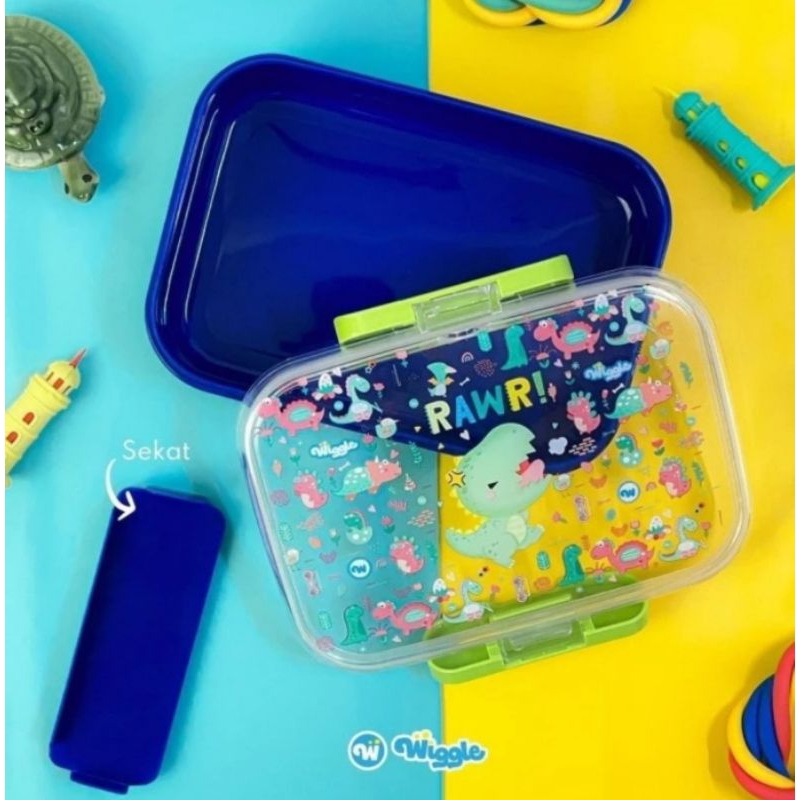 LUNCH BOX KOTAK BEKAL MAKAN DINO WIGGLE