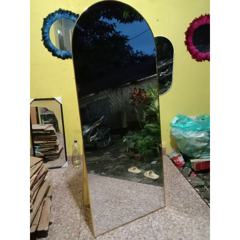 standing mirror cermin berdiri oval fullbody 60x150