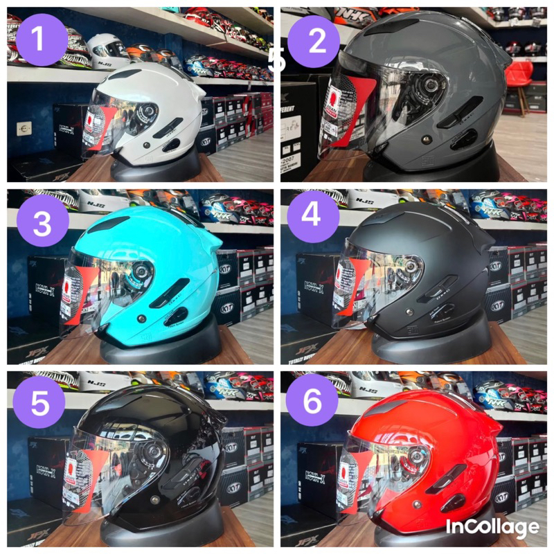 HELM KYT GALAXY FLAT R SOLID // Helm kyt half face