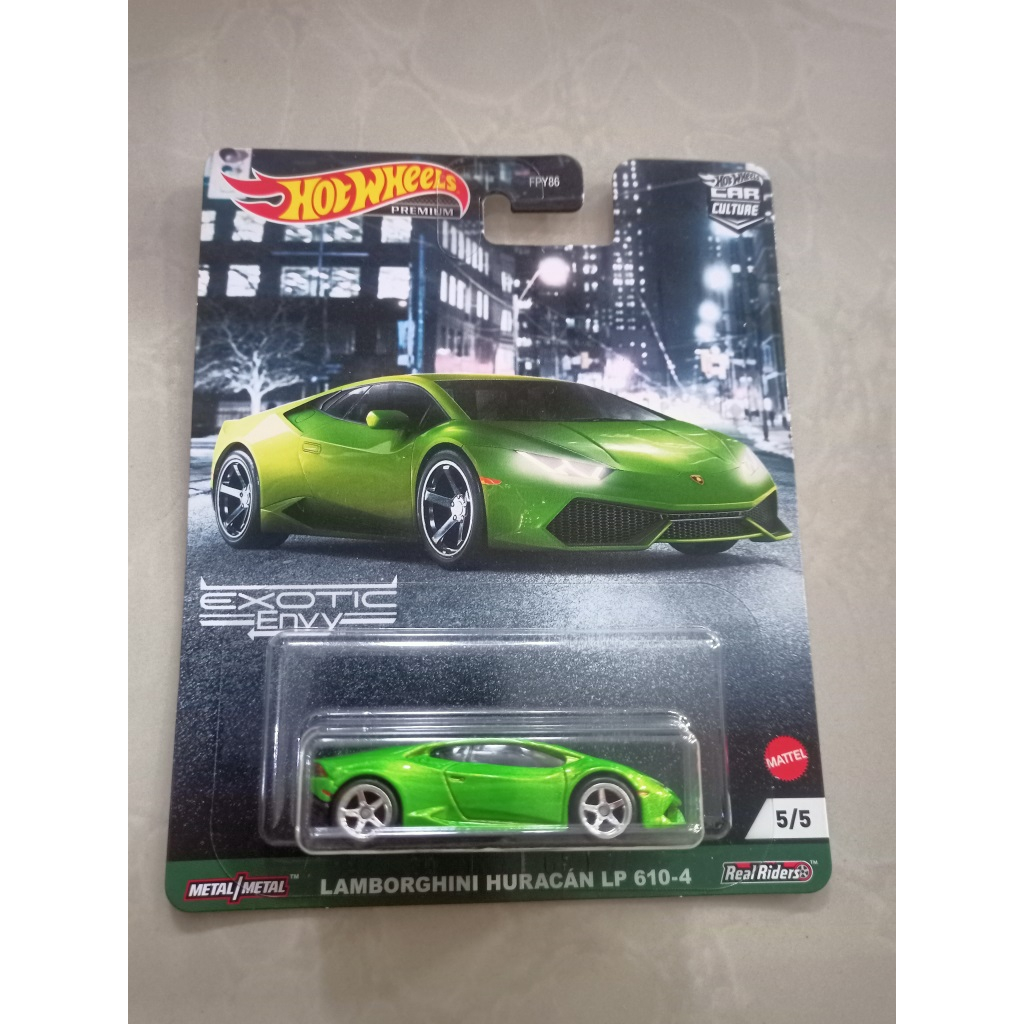 HOTWHEELS PREMIUM LAMBORGHINI HURACAN LP 610 HIJAU