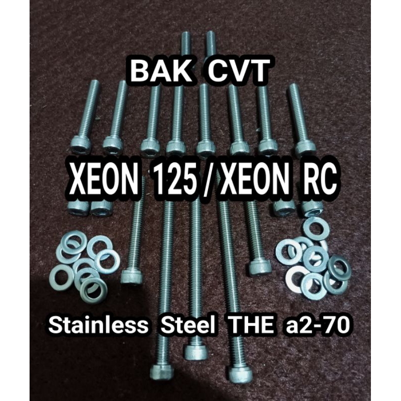 baut bak cvt set xeon 125 rc stainless