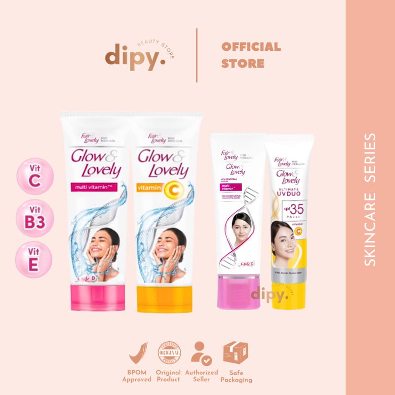 【Official Outlet】GLOW AND LOVELY - Facial Foam Krim Pencerah Multiviamin Face Wash Vitamin C Sabun W