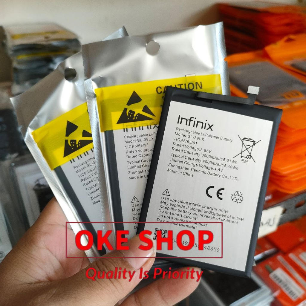Baterai Hp Infinix S5 X652 / Infinix S5 Lite X652B X652C Model Bl-39LX Batre Batrei Battery Tanam