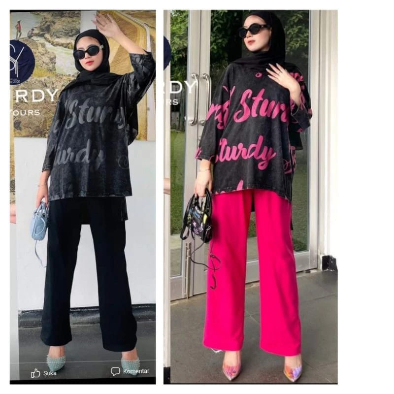 TERBARU SETCEL STURDY JEANS WASH KEKINIAN // SETELAN WANITA PREMIUM