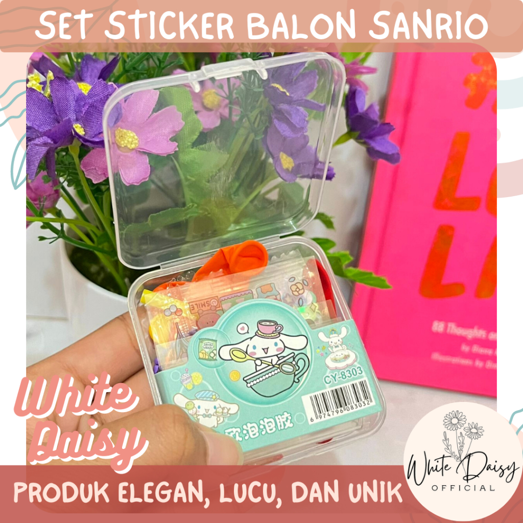 

Set sticker balon my melody kuromi pom pom purin premium lucu imut