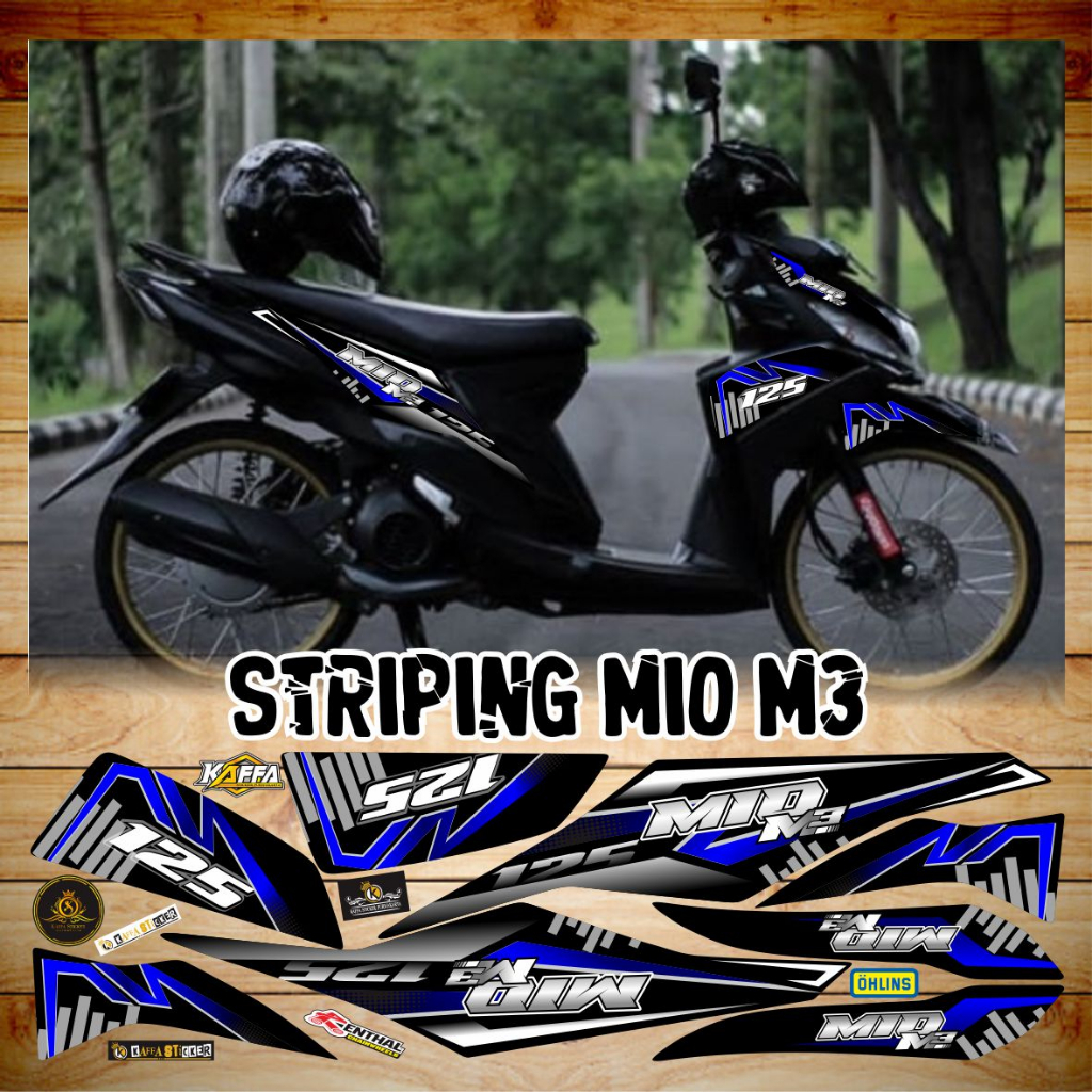 Stiker Mio M3/Z Decal Striping Mio M3/Z Premium Racing Stiker Motif List Biru