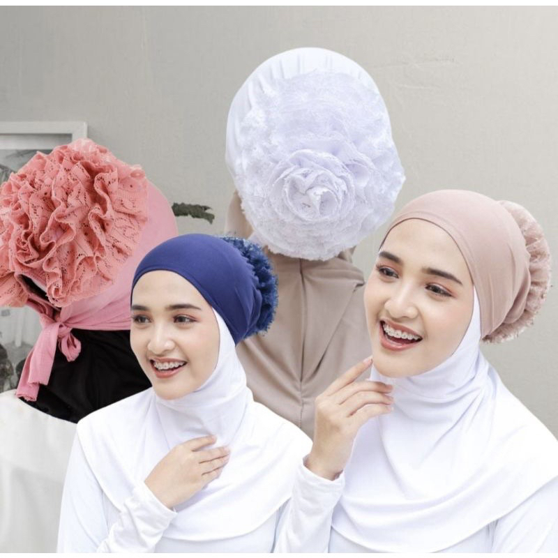 Ciput Turki Inner Cepol Renda Brukat Besar Premium