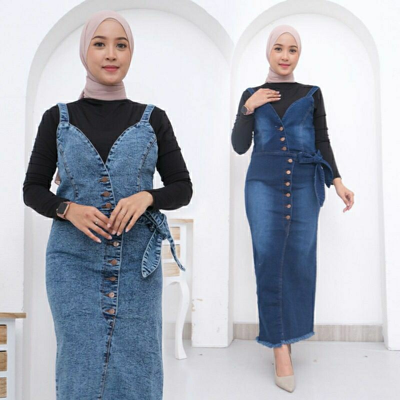 Rok Overall Lissa. Overall Rok Jeans Wanita